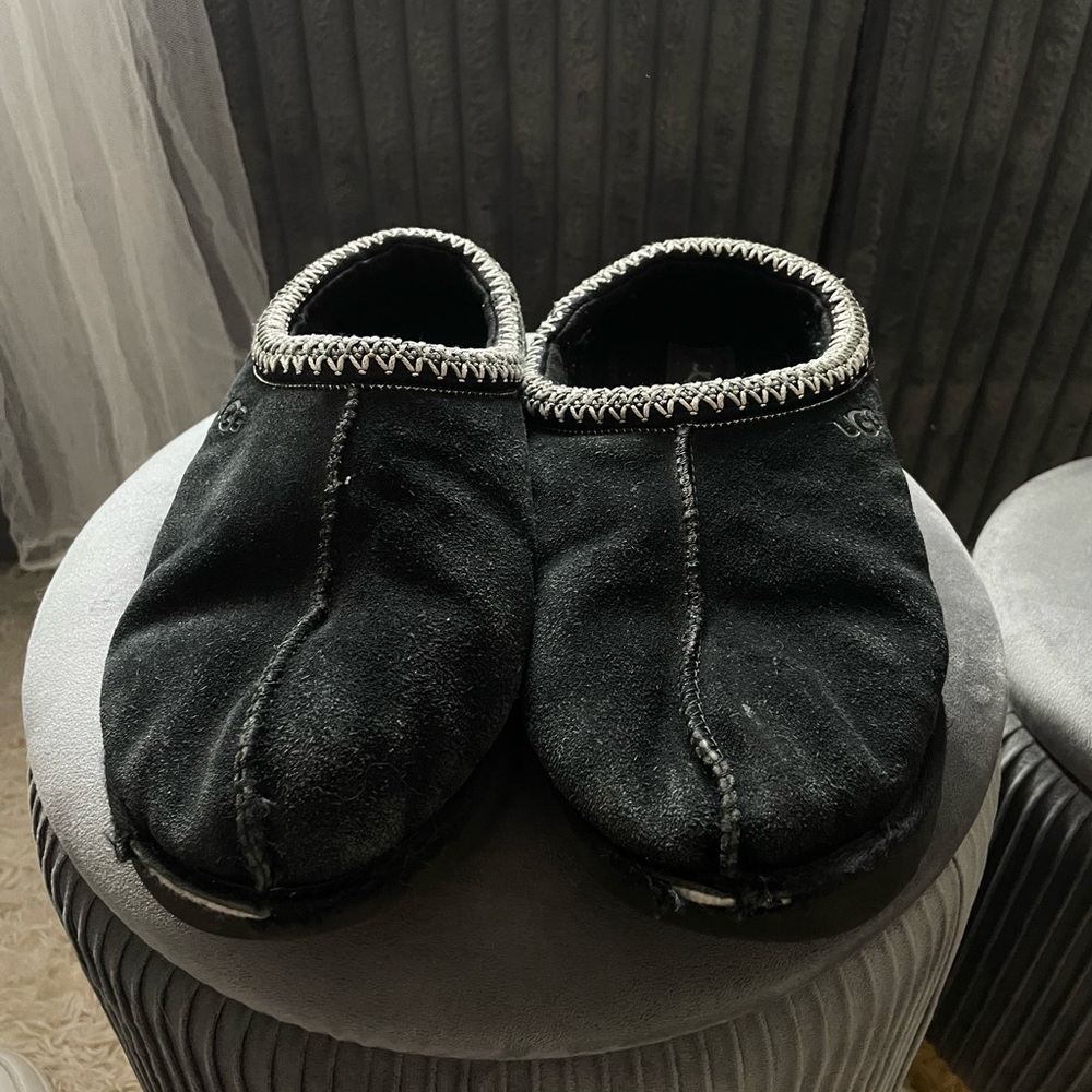 UGG Black Suede Indoor Slippers